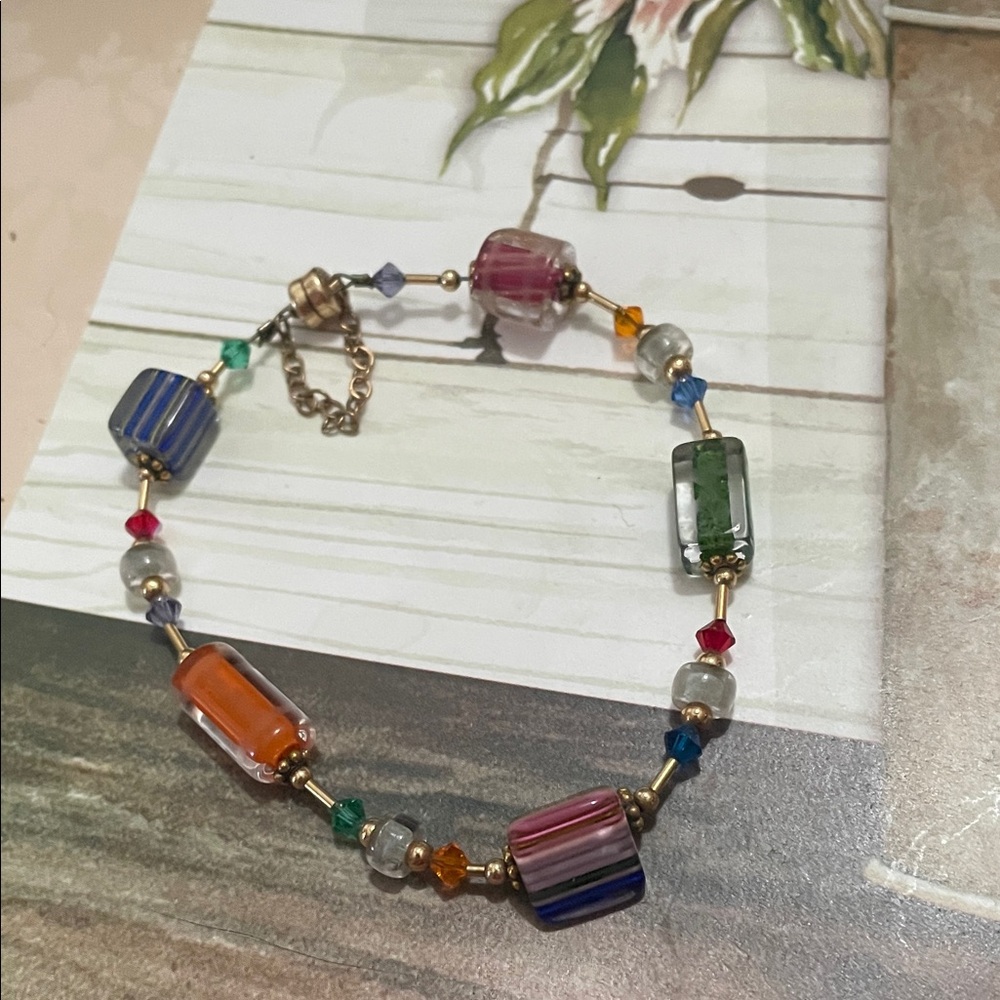 Murano Multicolor Glass Beaded Bracelet